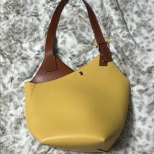 Stylish Yellow and Brown Women's Bag